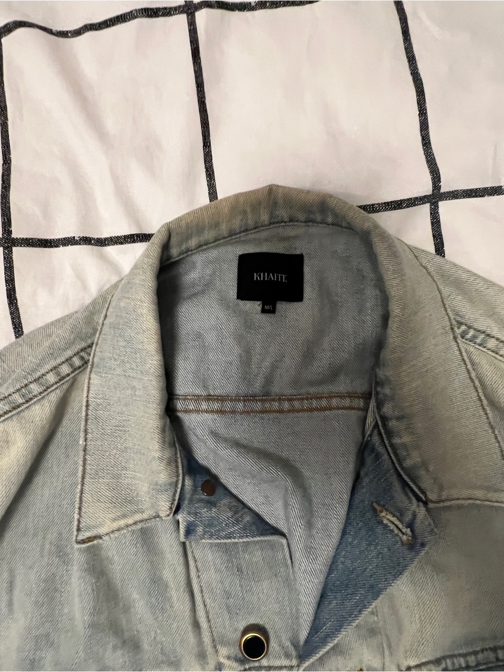 Khaite Light Wash Denim Jacket - Picture 2 of 6